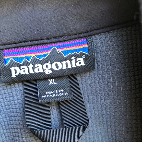 Patagonia Mens Black Polartec Zip Up Jacket Sz XL - Picture 3 of 7